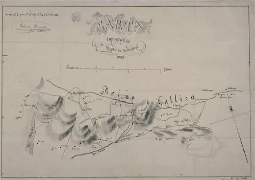 Топографическая карта Хульгадо-де-Монталегре 1836 г. Фиденсио Бурман