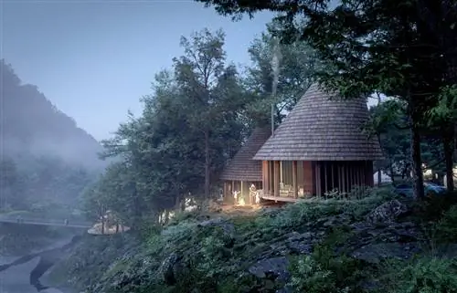 Все кабины Nordisk Hygge Circles имеют круглую форму, что способствует развитию сообщества.