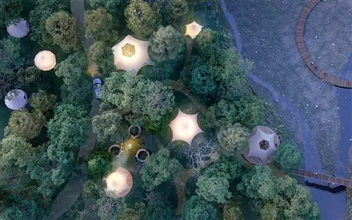 Зона палаток для глэмпинга в Nordisk Hygge Circles.