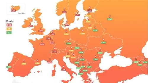 Карта цен на пиво в Европе