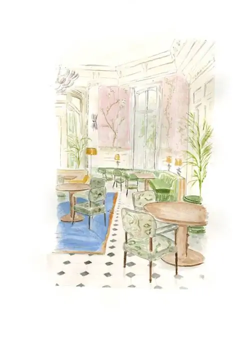 Эскиз ресторана отеля Saint James Paris Эскиз ресторана отеля Saint James Paris