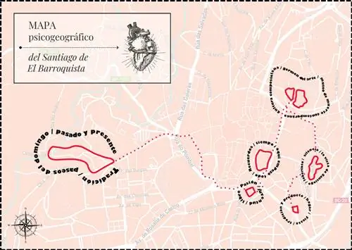 Психогеографическая карта Сантьяго-де-Эль-Баррокиста.