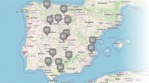 Карта поговорок мест в Испании
