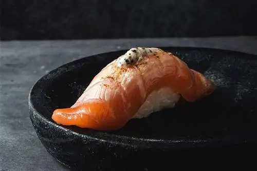 Нигири с лососем в Red Project Sushi