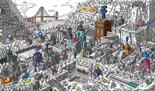 Работа Zucktown New York Times криптографа Хавьера Аррса.