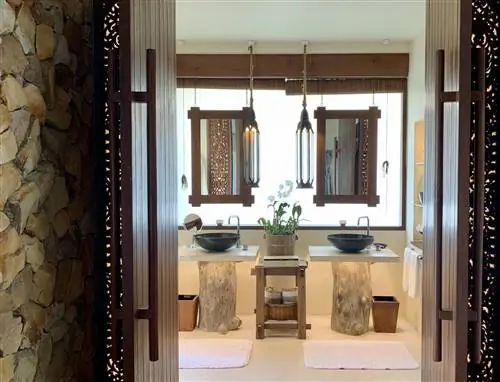 Ванная комната в одной из вилл Song Saa.