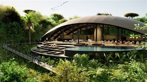 В Коллективном доме будет пейзажный бассейн.