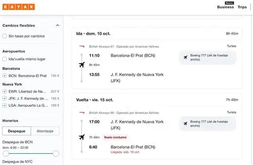 Скриншот моделирования бронирования рейса