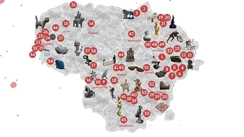 На этой карте Литвы отмечены самые волшебные места страны