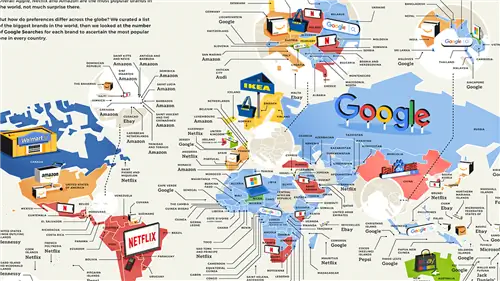 На этих картах собраны самые востребованные бренды мира