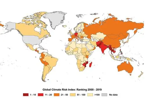 Глобальный индекс климатических рисков за 2000-2019 годы