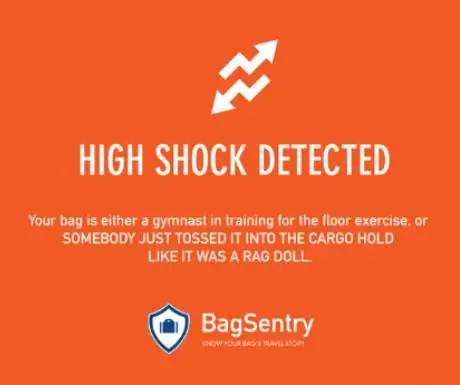 Обнаружен сильный удар BagSentry