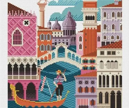 Поделки, связанные с путешествием - Вышивка крестом Венеция