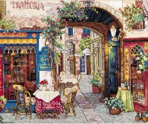 Поделки, связанные с путешествиями - Верона, вышивка крестом