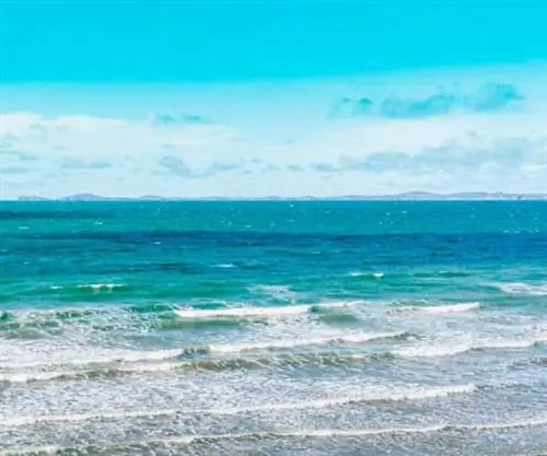 Береговая линия Тенби и остров Калди, где живут монахи, на заднем плане