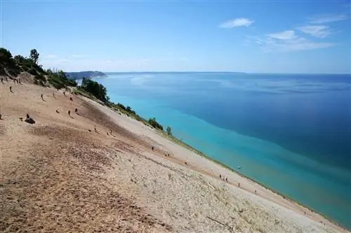 Место для каякинга в Мичигане в государственном парке Sleeping Bear Dunes.