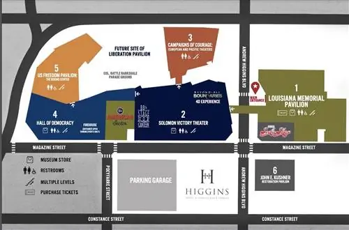 Карта Национального музея Второй мировой войны