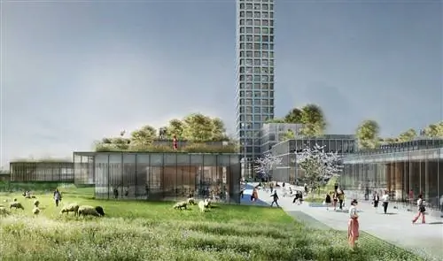Вид на парк у небоскреба Bestseller Tower