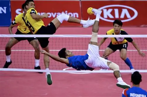 Действие игрока Sepak Takraw
