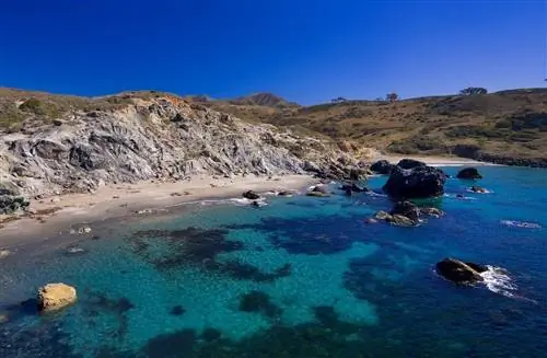 Красивый пляж и бухта на острове Каталина, Калифорния