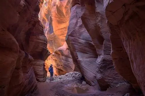 Фотограф в Buckskin Gulch, Юта, США. Фотограф в Buckskin Gulch, Юта, США.