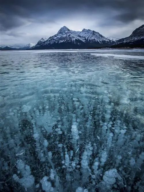 Озеро Авраам, Альберта, Канада, зима