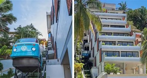 На этом Airbnb есть фуникулер VW Van, который доставит вас прямо в вашу квартиру