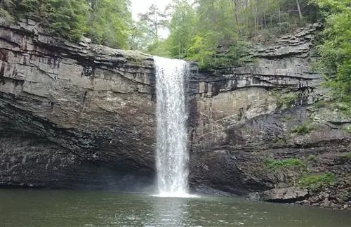Вид на водопад Фостер-Фолс в государственном парке Саут-Камберленд, Теннесси.