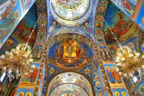 Интерьер храма Спаса-на-Крови в Санкт-Петербурге, Россия