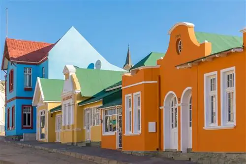 Красочные немецкие колониальные дома в Намибии