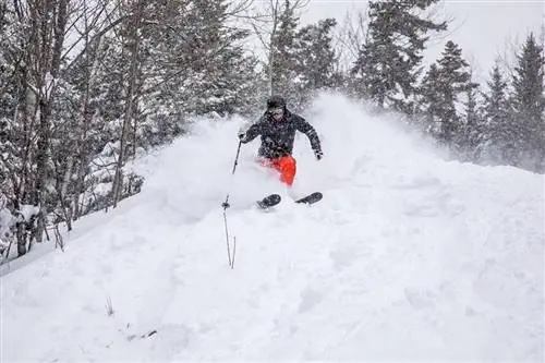 Горнолыжный курорт Черная гора с лыжником