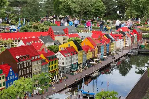 Модель кирпичей Lego Копенгагена Nyhavn в парке Legoland