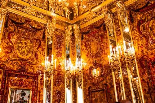 Интерьер Екатерининского дворца, Янтарная комната, Россия