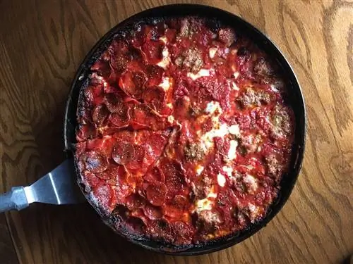 Пицца от Pequod's Pizza Чикаго