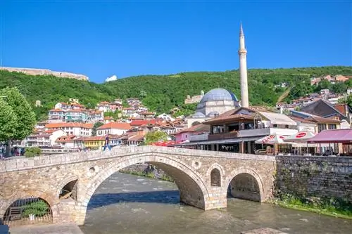 исторический город на берегу реки Призрен Бистрица исторический город на берегу реки Призрен Бистрица