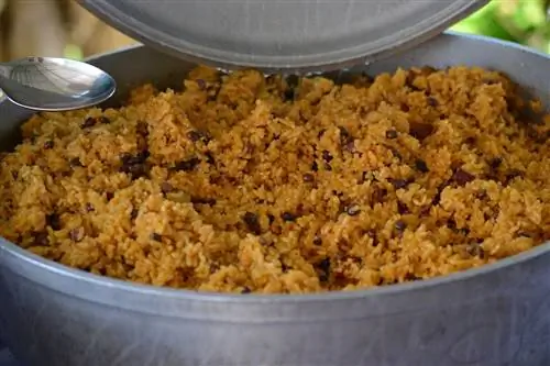Рис с голубиным горошком aroz con gandules