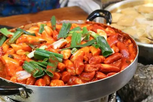 Токпокки, корейские острые рисовые лепешки