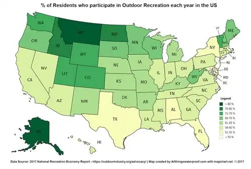 The Great Outdoors: где люди проводят больше всего времени на свежем воздухе?