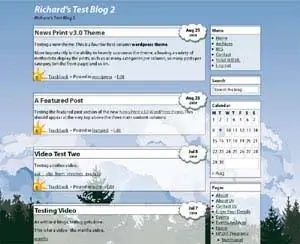 Тема путешествий Wordpress под открытым небом