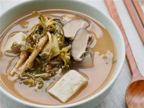 Суп из соевой пасты