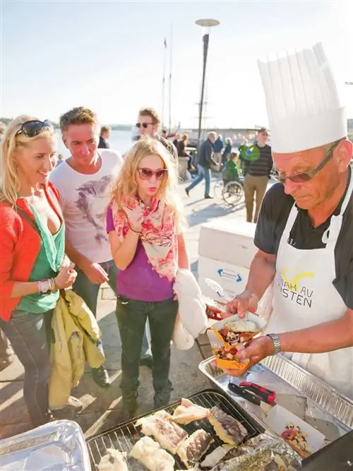 Фестиваль еды в Осло, Норвегия, не используйте повторно