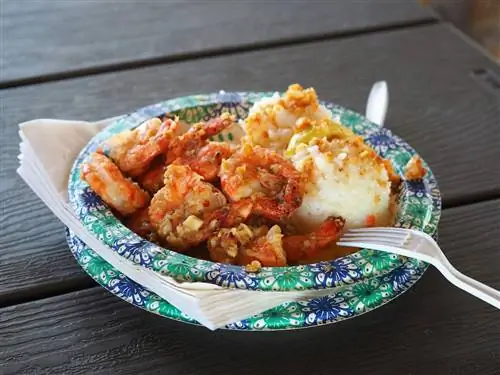 Чесночные креветки на северном берегу Оаху