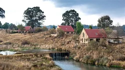 Рыбацкие домики на плотинах, маленькие городки ЮАР