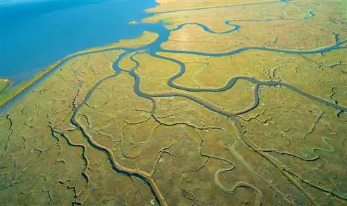 Устье морского парка острова Баир в Редвуд-Сити, Калифорния, вид с воздуха, острова в заливе Сан-Франциско