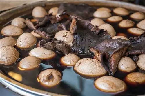 Традиционный, Еда, Из, Тайвань., Тайваньский, Чай, Яйца., Вареные, Яйца, С, Озеро Солнца и Луны