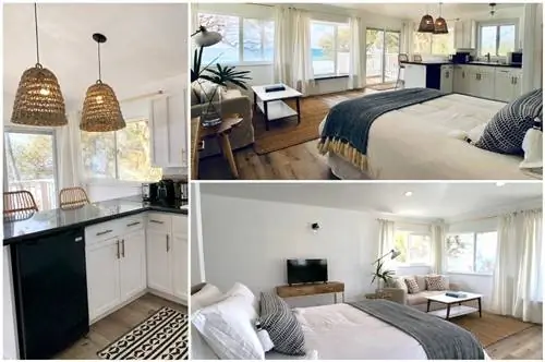 Коллаж лофт-студии Airbnb на Оаху