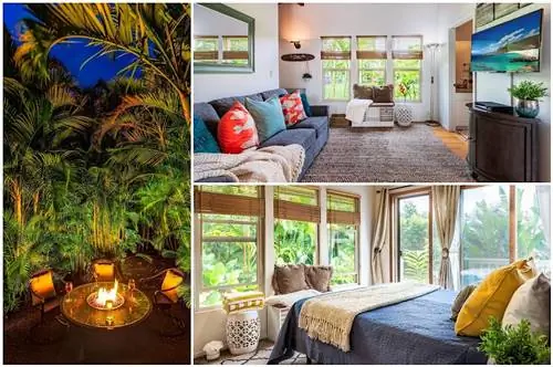 Коллаж из изображений Airbnb Оаху на Северном берегу