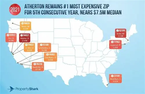 Самые дорогие почтовые индексы в США