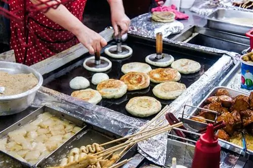 Уличная еда Ho-tteok pojangmacha Уличная еда Ho-tteok pojangmacha