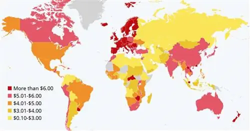 Эта карта мировых цен на газ дает представление о росте ставок